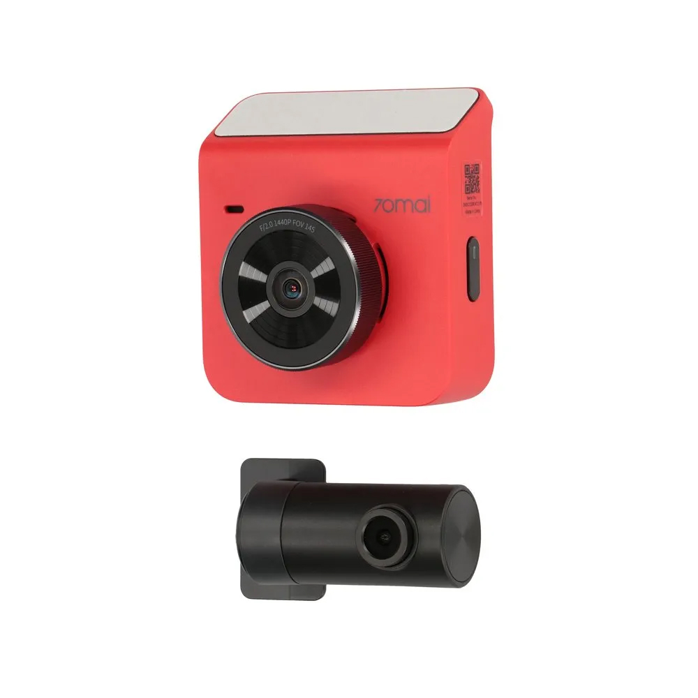 Автомобильный видеорегистратор 70MAi Dash Cam A400 + задняя камера, красный